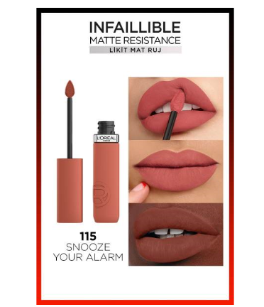 L'oreal Ruj Inf La Matte Resıstance 115