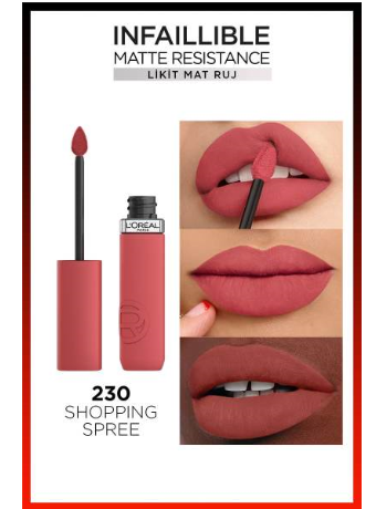 L'oreal Ruj Inf La Matte Resıstance 230