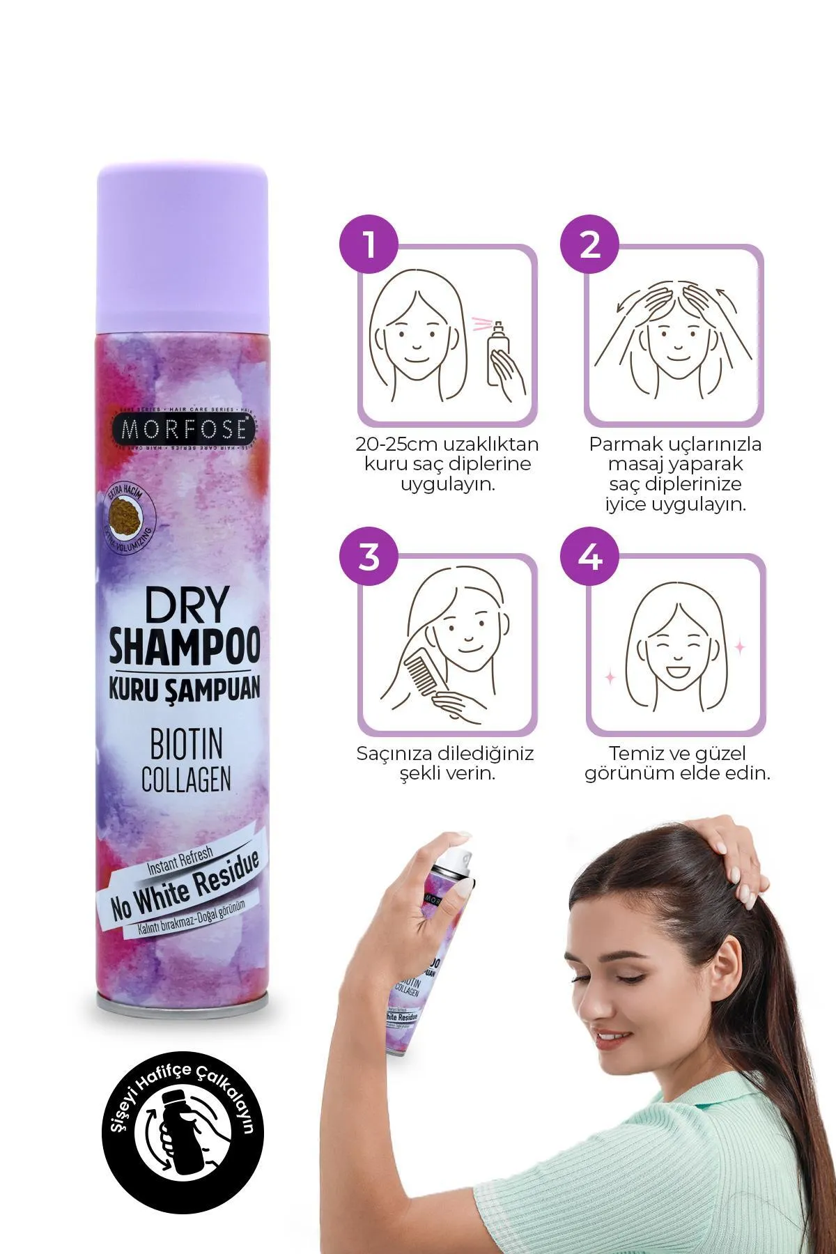 Morfose Dry Bıotın Collagen Kuru Şampuan 200 ml