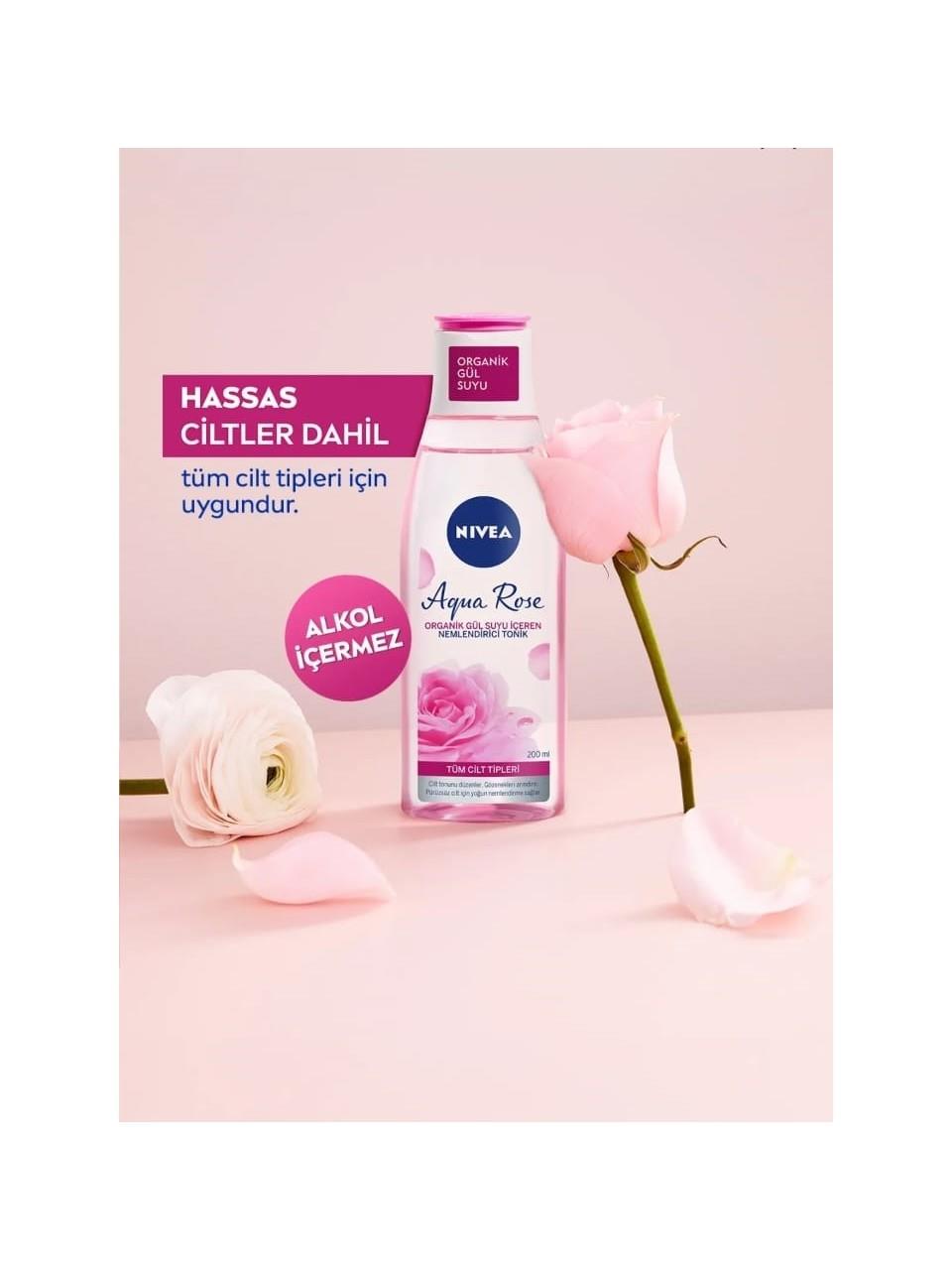 Nıvea Avantajlı Set Organik Gül Suyu Yüz Yıkama Köpüğü 150ml+Nemlendirici Tonik 200ml