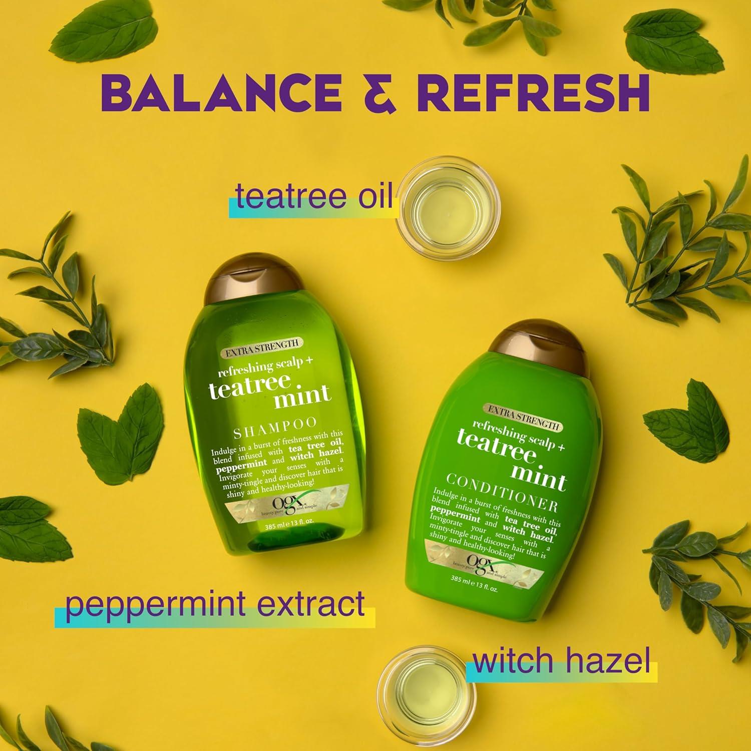 Ogx Extra Strength refreshing scalp+teatree mint Şampuan 385