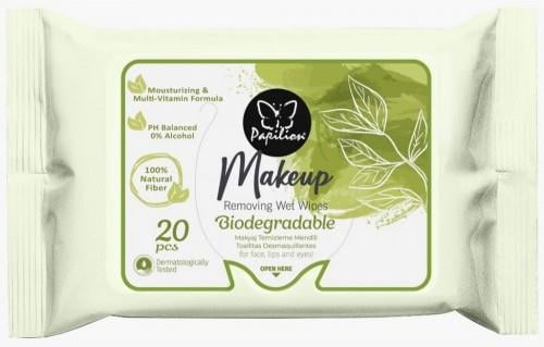Papilion Makeup Biodegradable 20'li (Makyaj Temizleme Mendili)