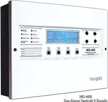 Mavigard Konvansiyonel Gaz Alarm Santralı, 4 Kanallı