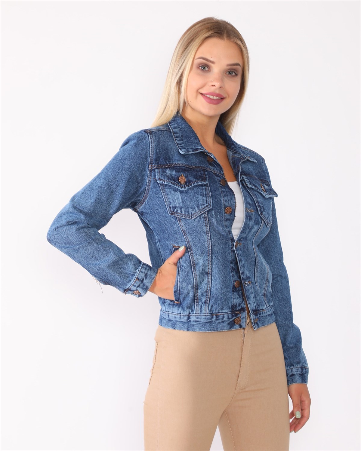   Bayan Yeni model kot ceket 37