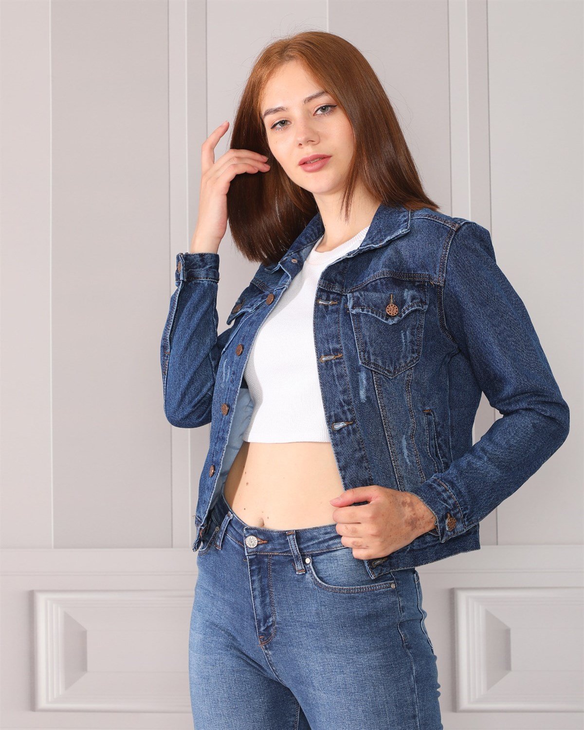   Bayan Yeni model kot ceket 38