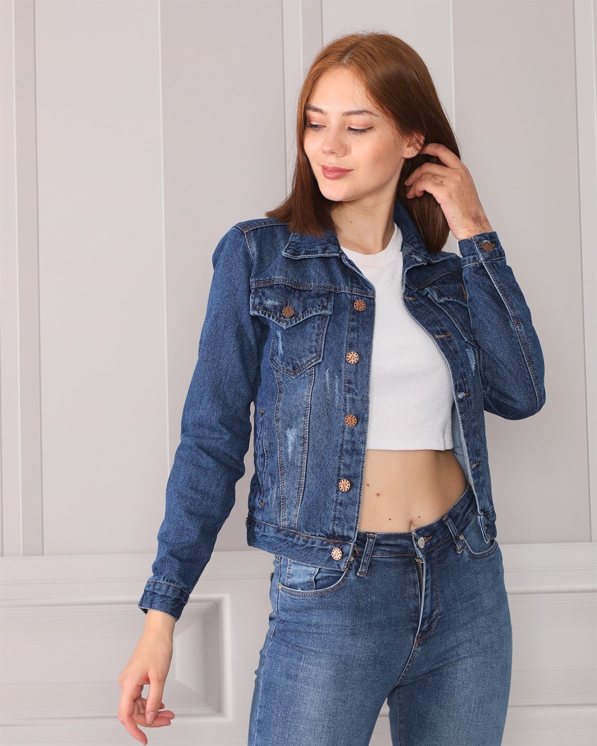   Bayan Yeni model kot ceket 38