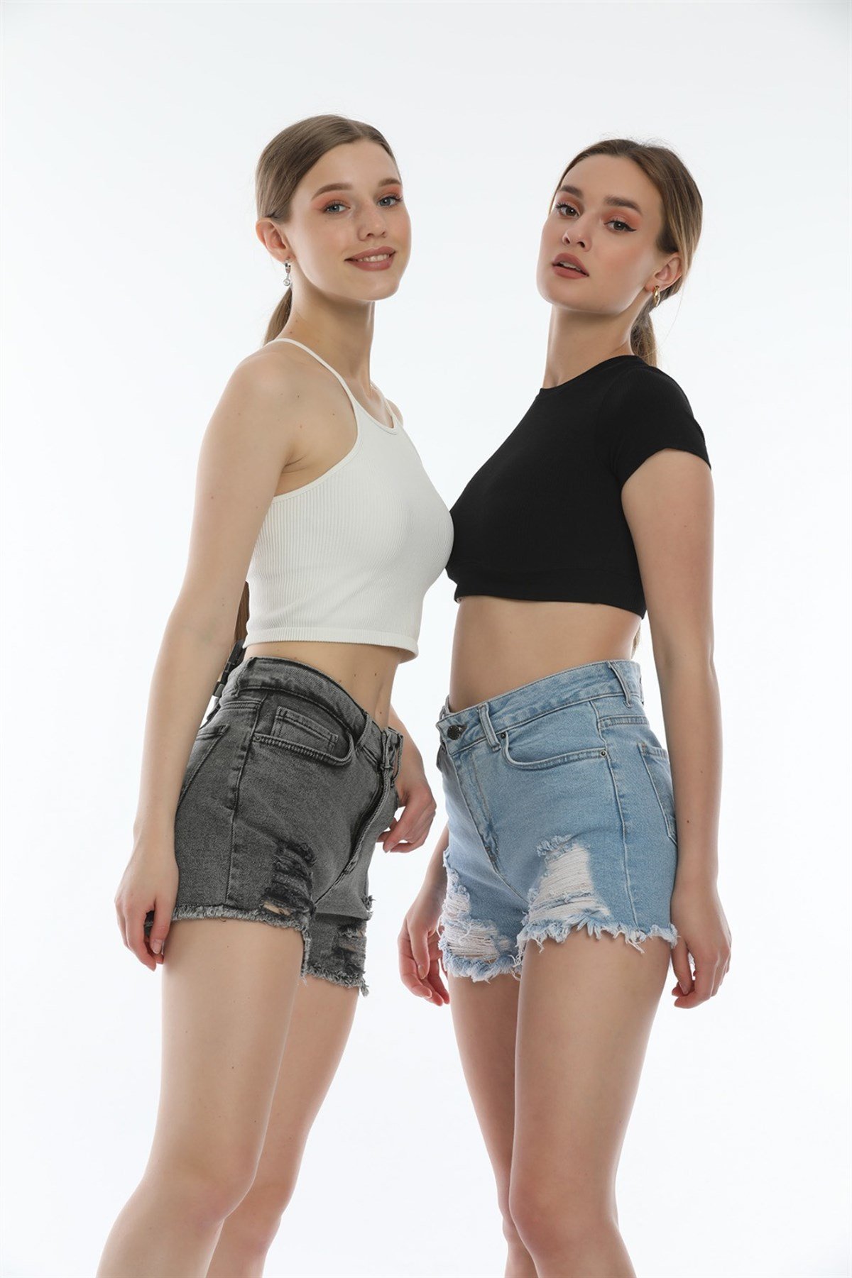  Bayan yeni model Kot şort 124545
