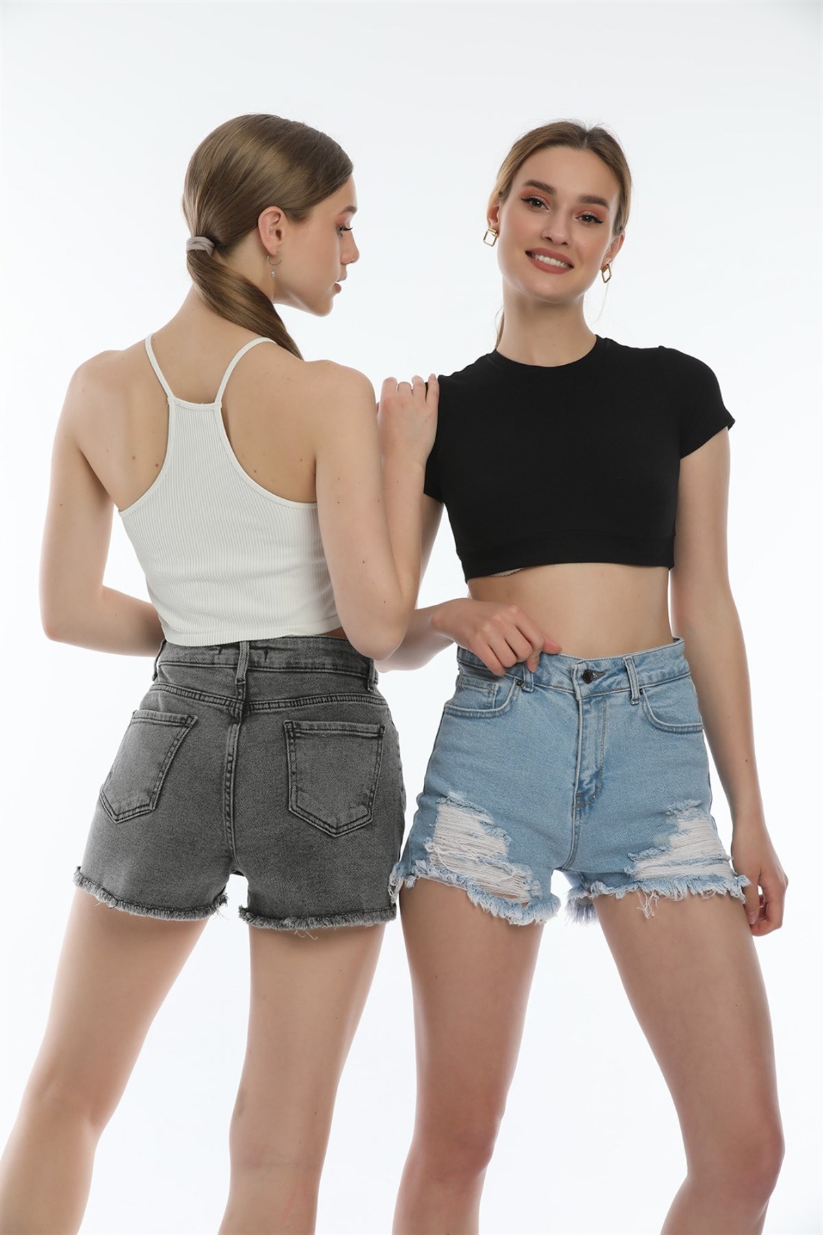  Bayan yeni model Kot şort 124545