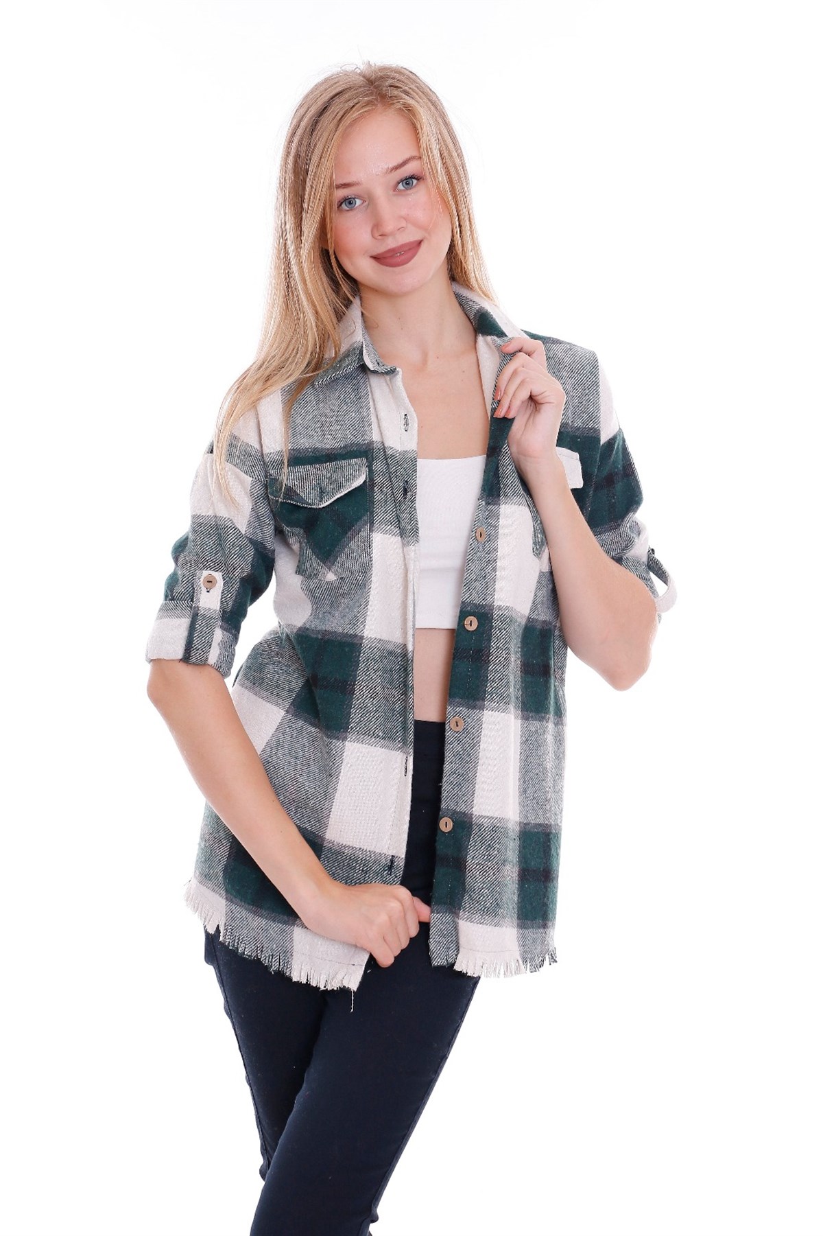  Ekoseli Bayan Oduncu gömlegi 695870441