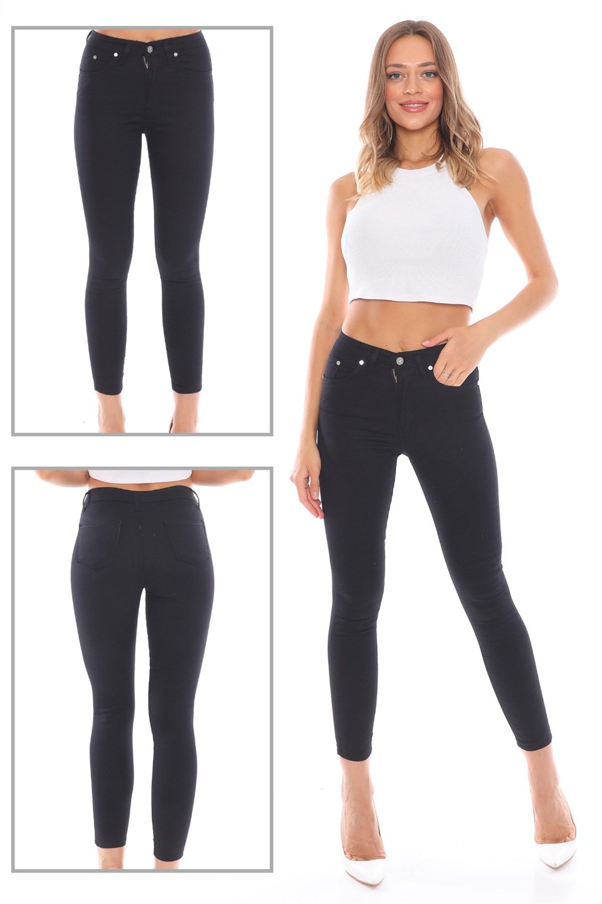  Likralı Bayan Pantolon 058414