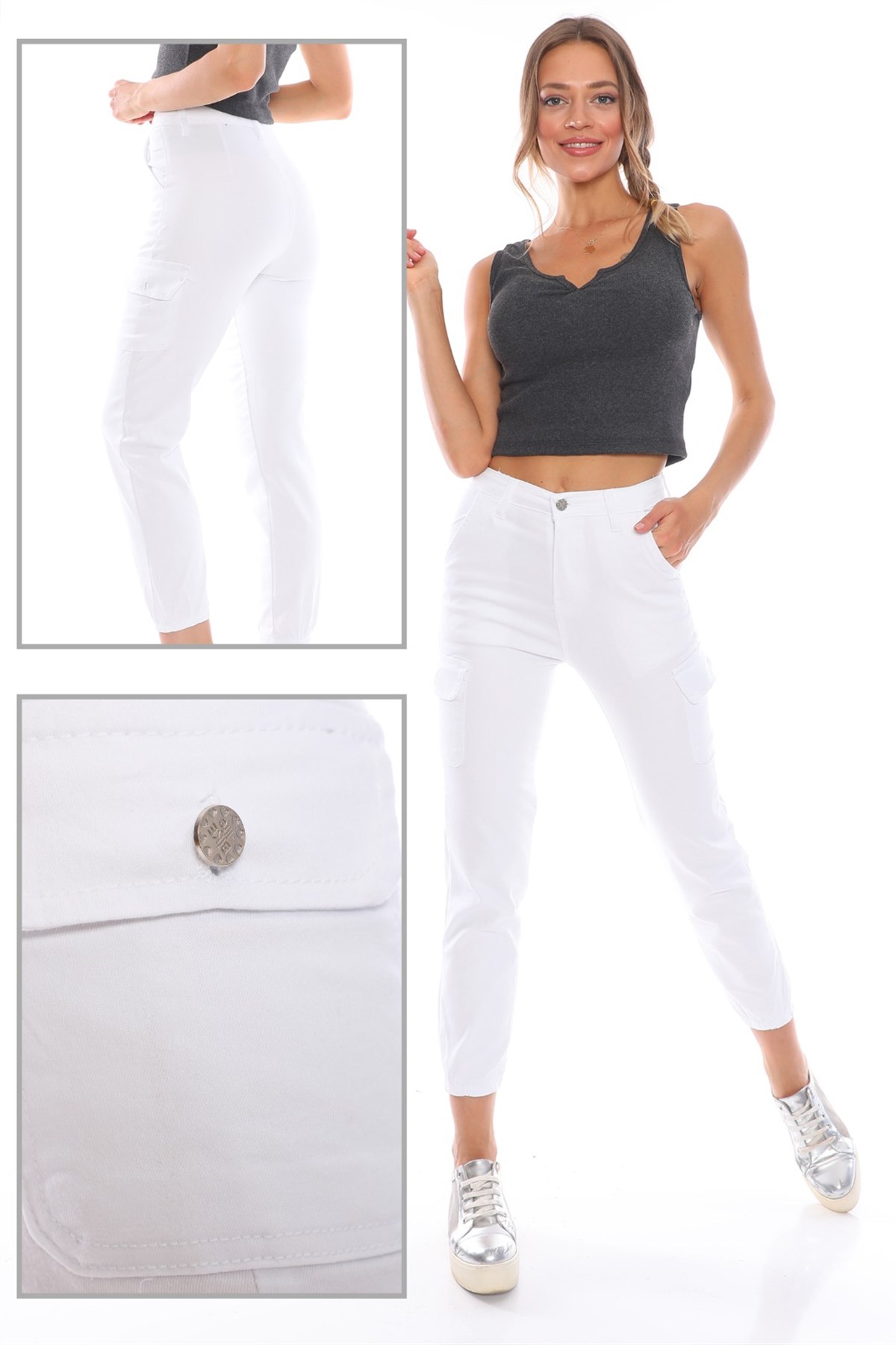  Likralı Bayan Pantolon 058600