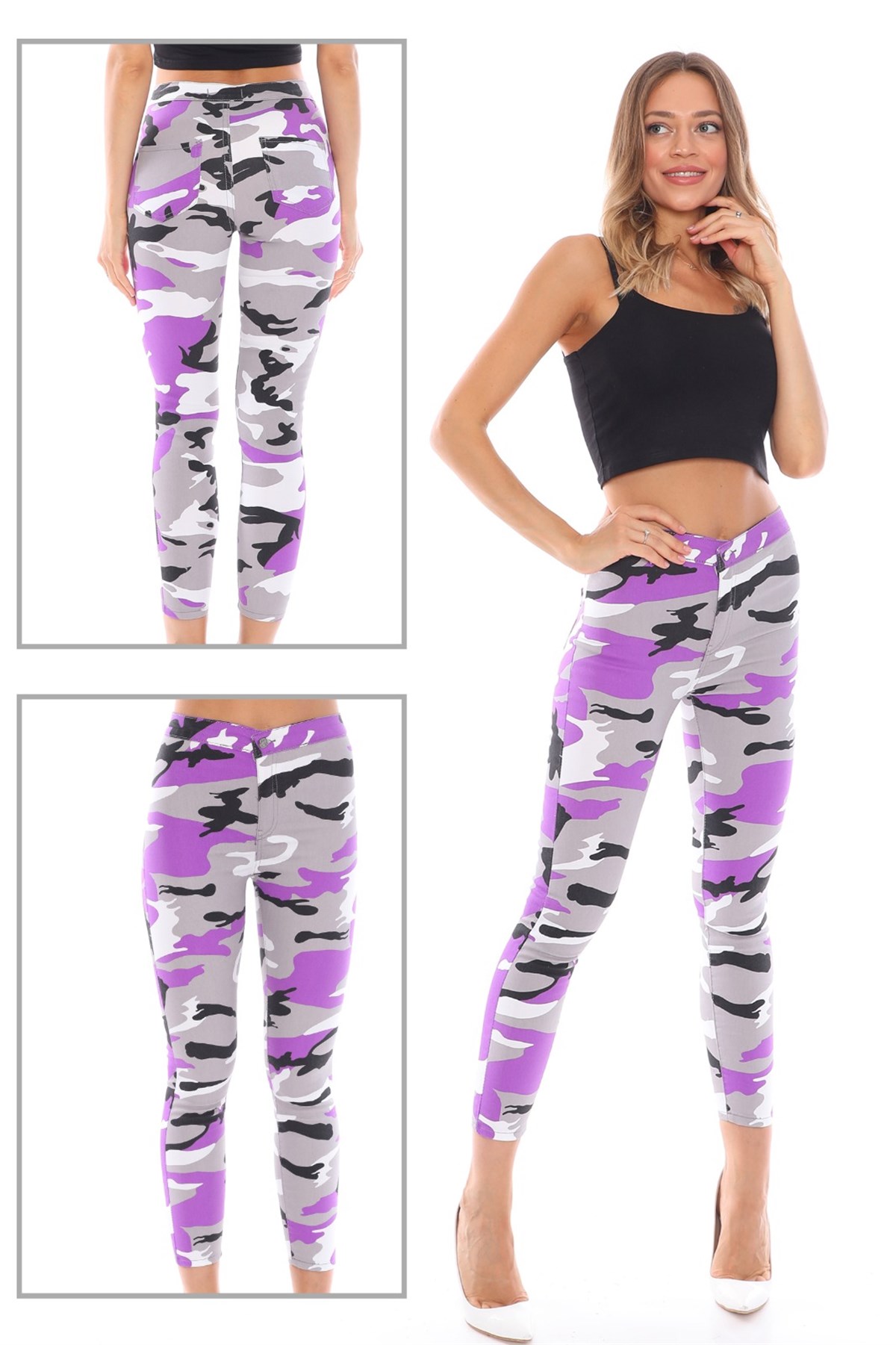  Likralı Bayan Pantolon 55765