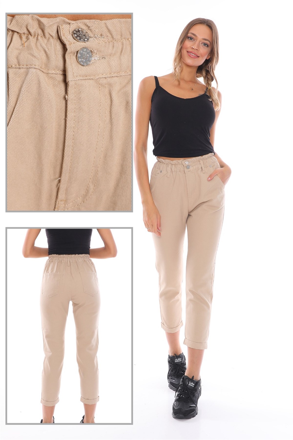  Likralı Bayan Pantolon 558335