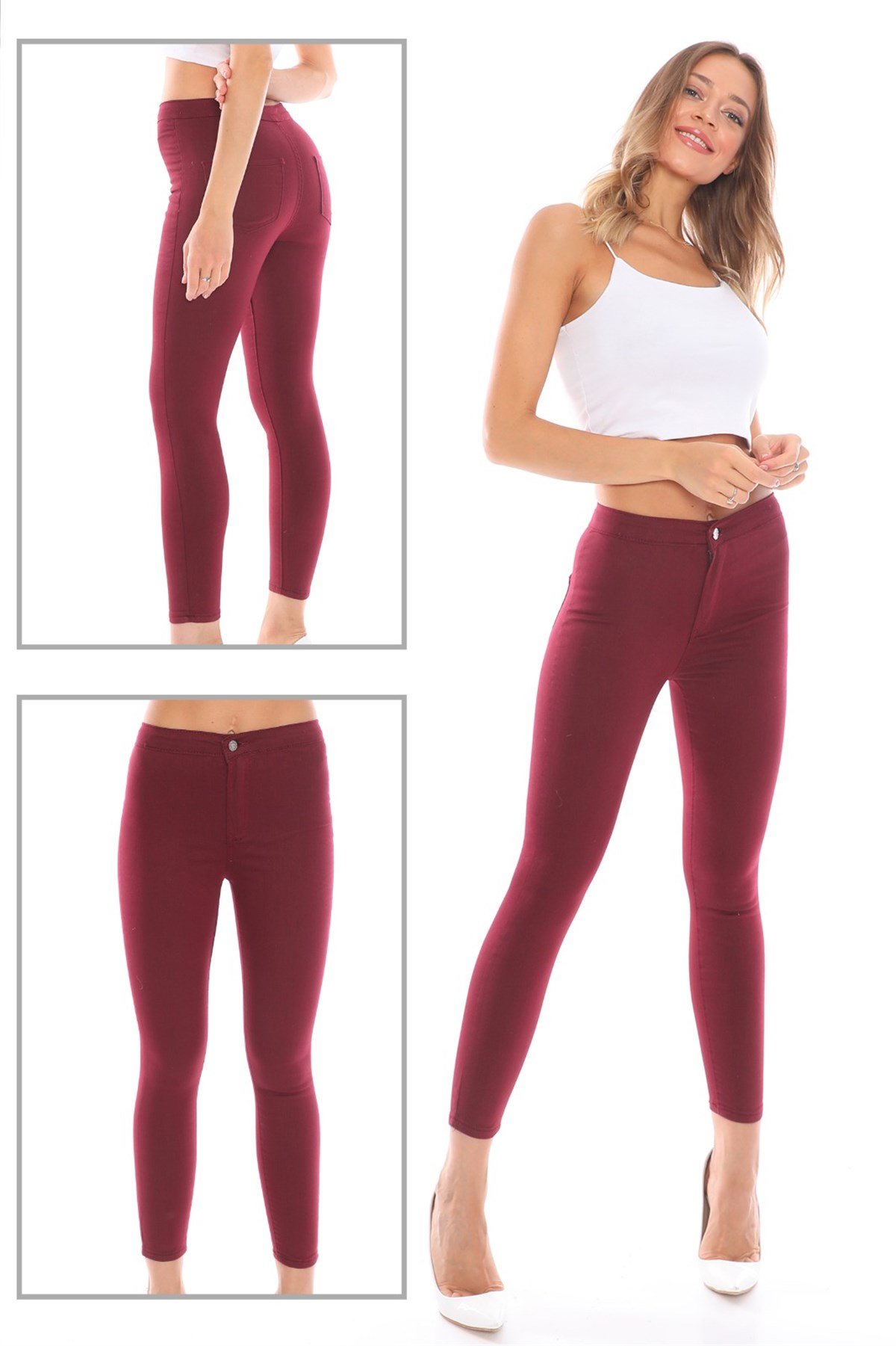  Likralı Bayan Pantolon 5588