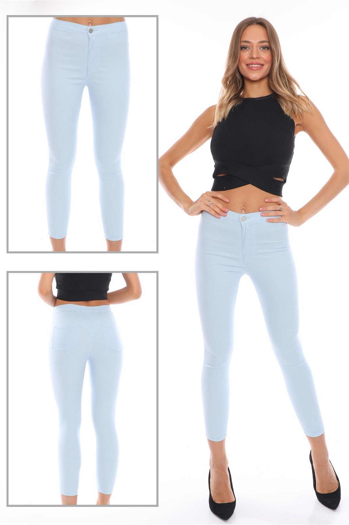  Likralı Bayan Pantolon 558877