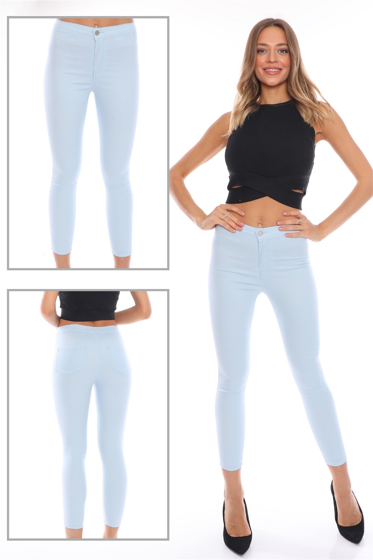  Likralı Bayan Pantolon 558877