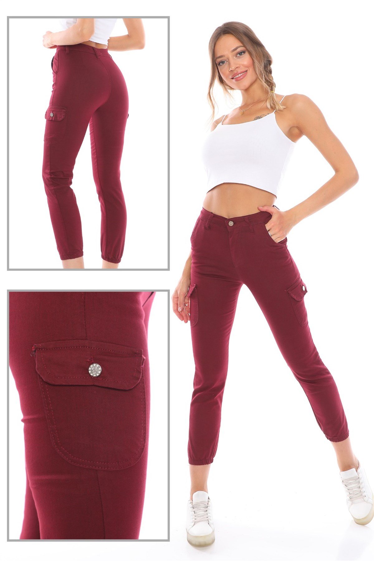  Likralı Bayan Pantolon 8456565