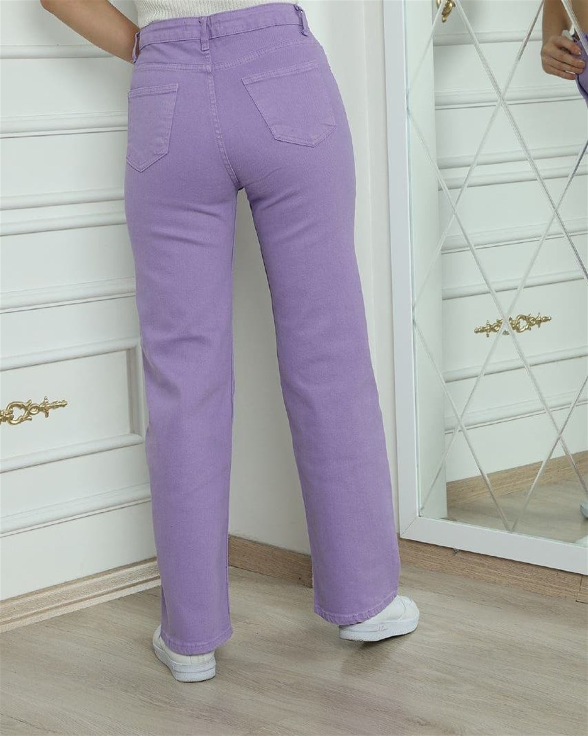 Bayan Bol Paça Kot pantolon 4254