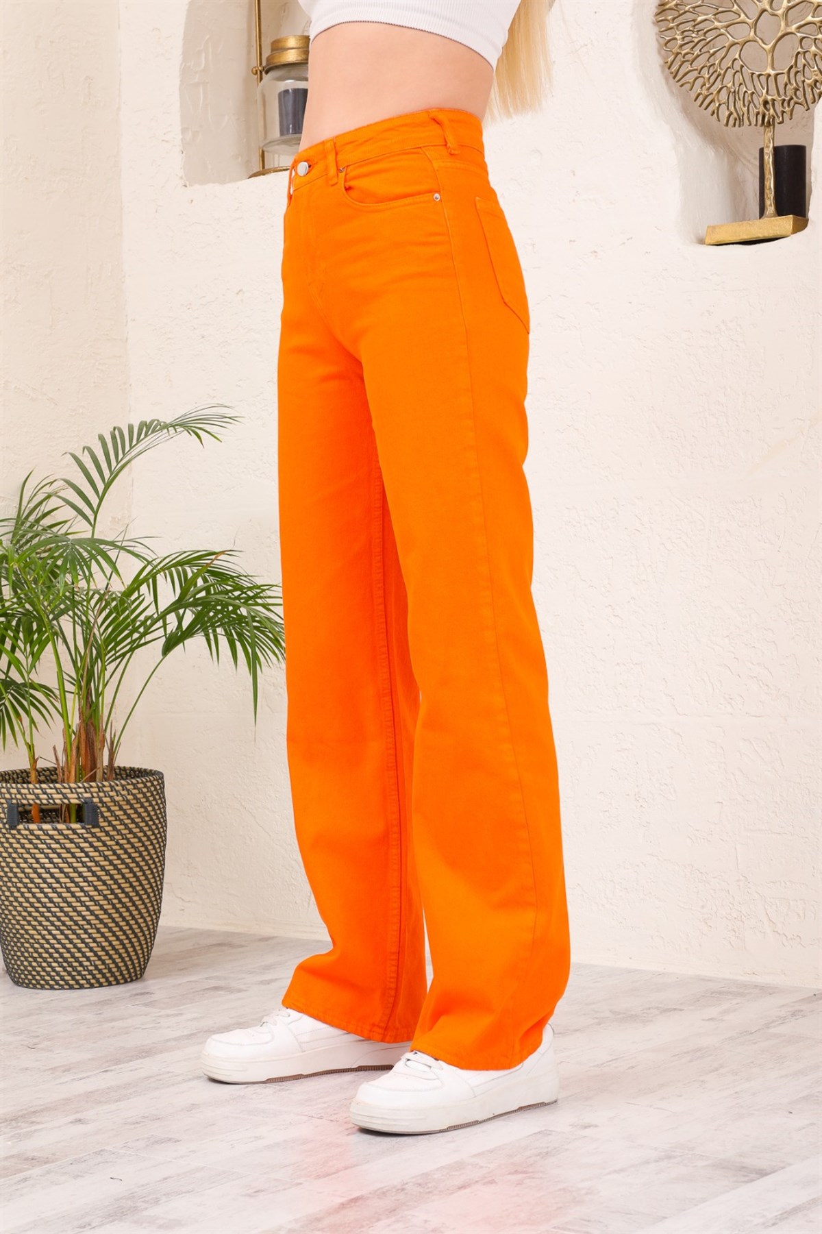 Bayan Bol Paça Kot pantolon 7794