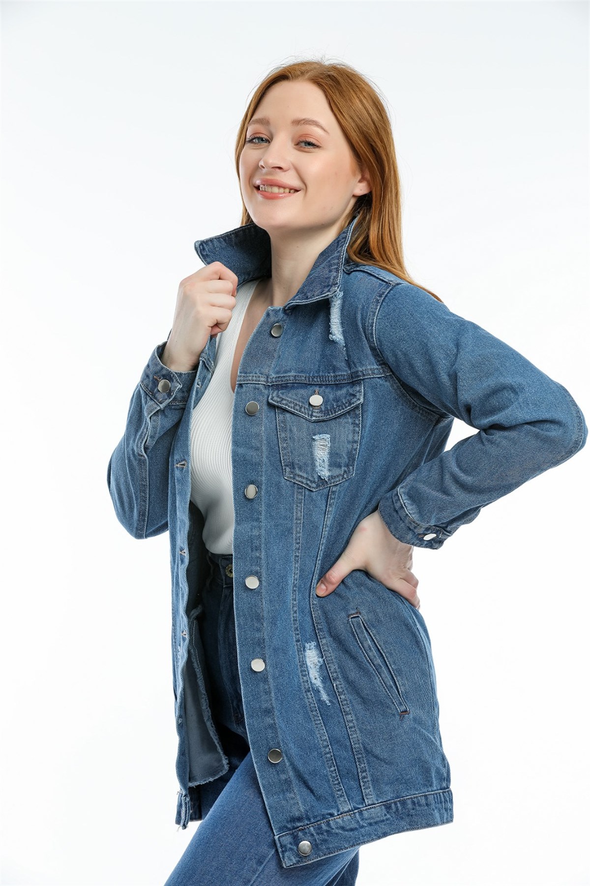 Bayan Boy  Frend Model kot ceket 53233