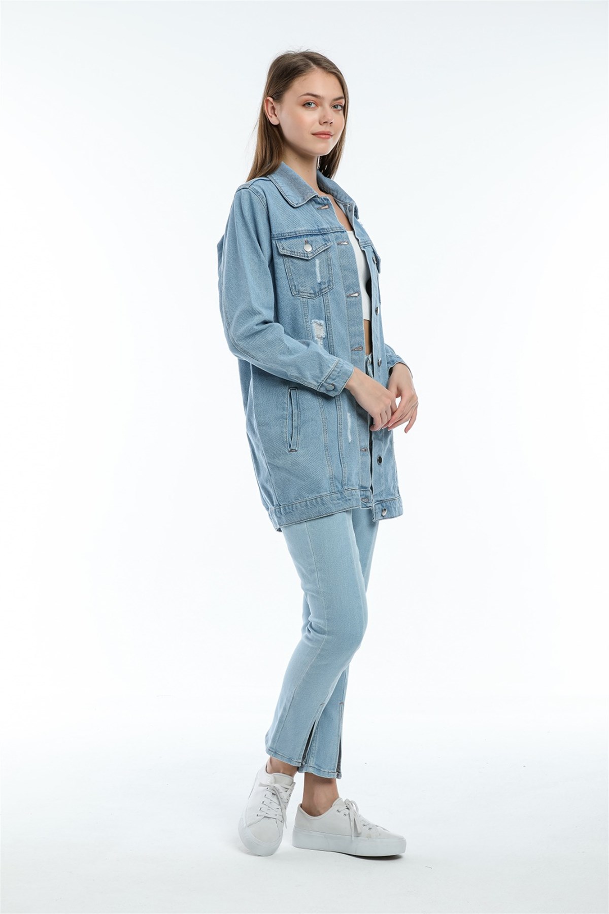 Bayan Boy  Frend Model kot ceket 54453