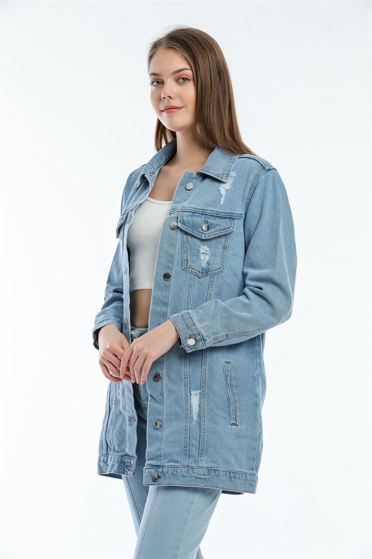 Bayan Boy  Frend Model kot ceket 54453