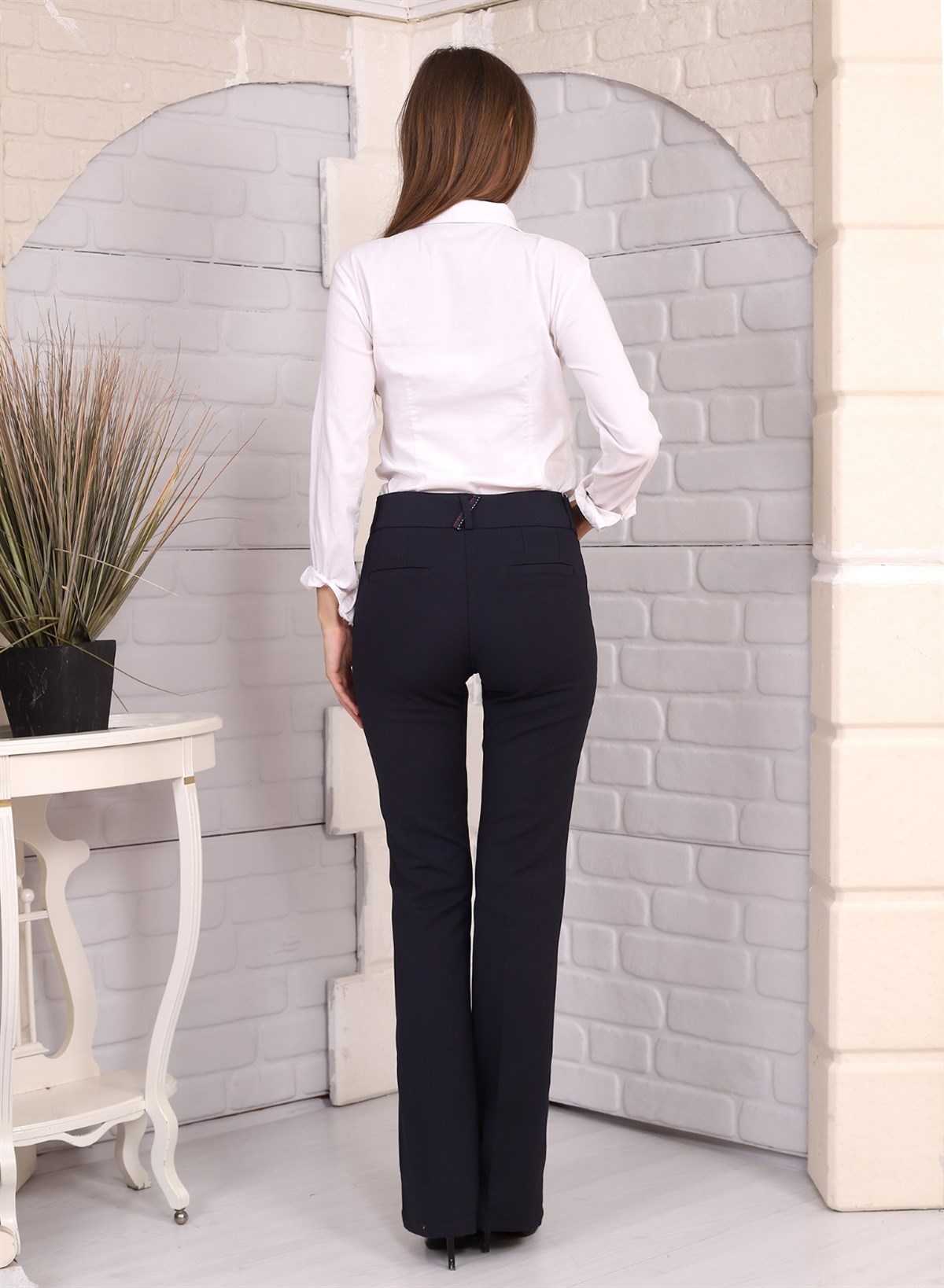 Bayan İspanyol kumaş pantolon 55444