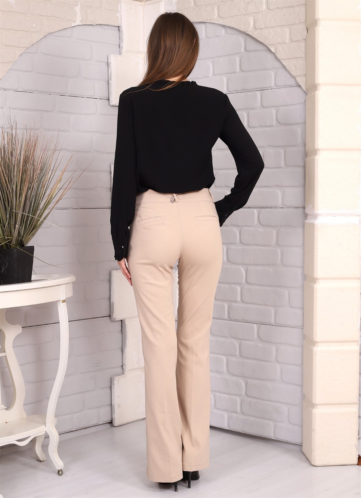 Bayan İspanyol kumaş pantolon 55656574