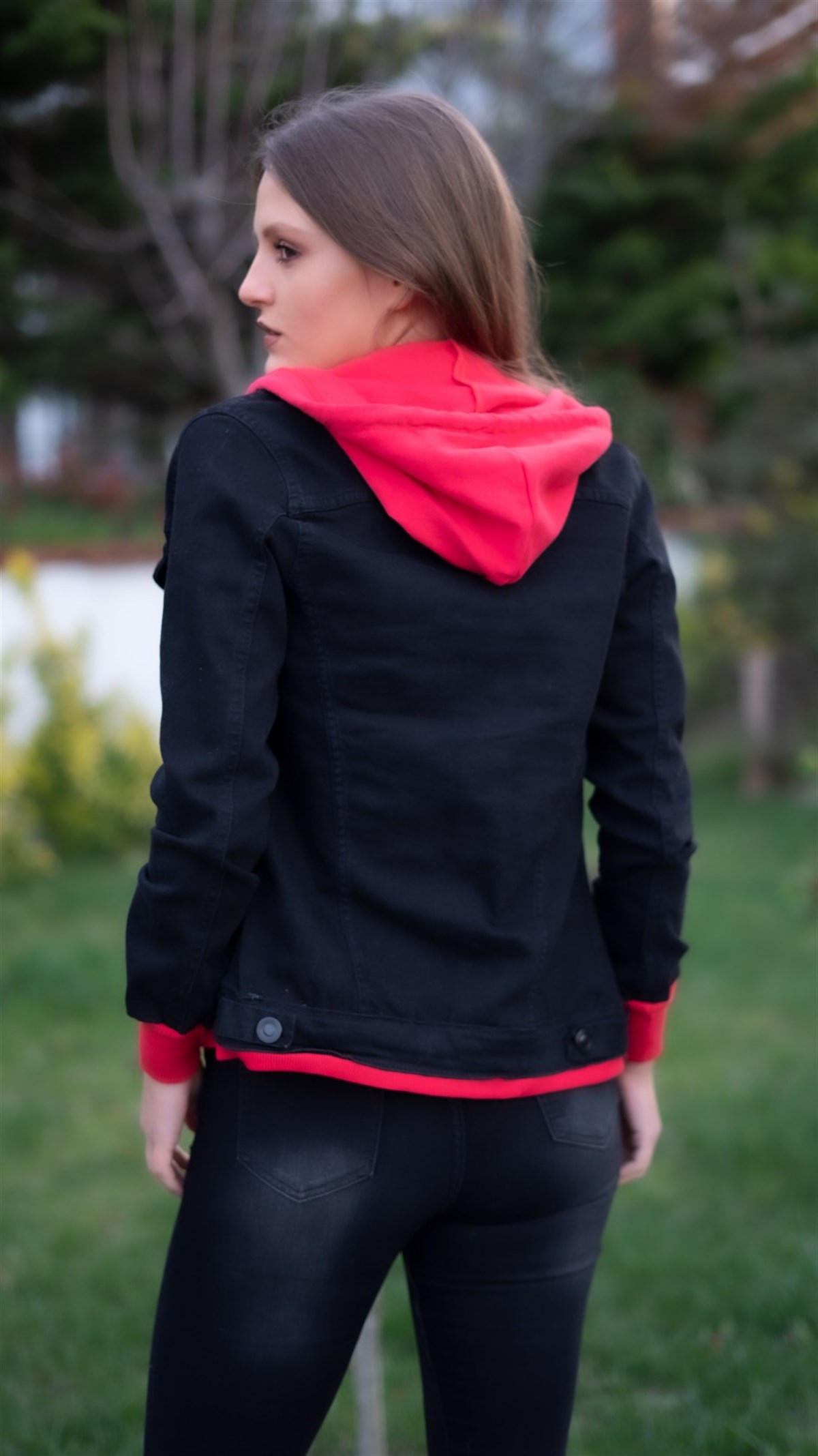 Bayan Kapşonlu Kot Ceket 20212