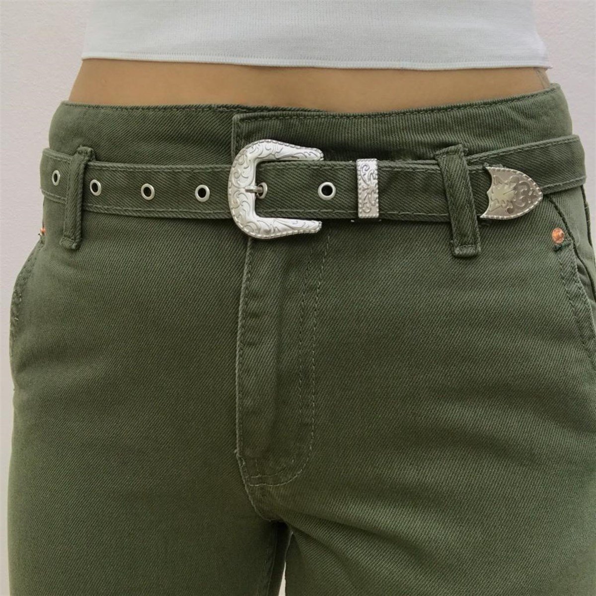 Bayan Kemerli mom pantolon 457444