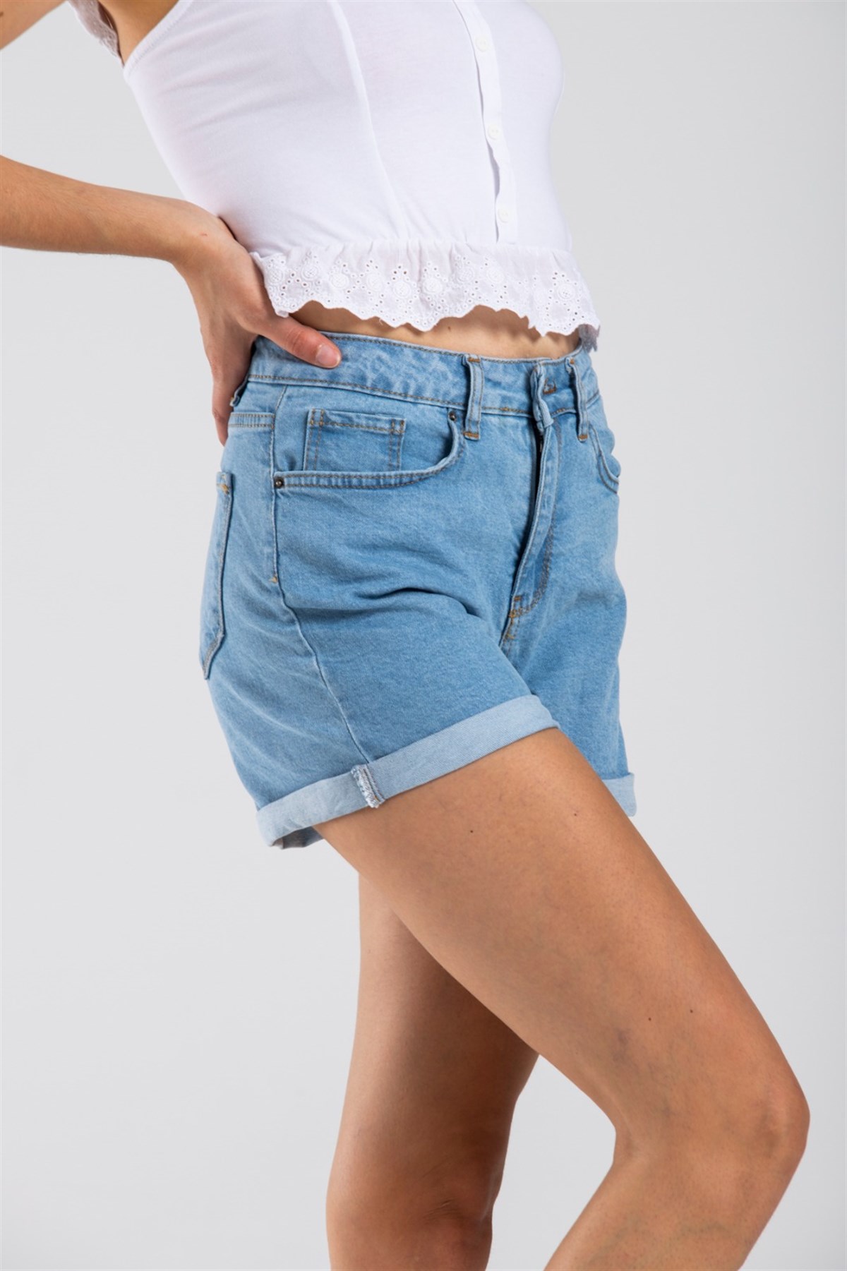Bayan kot şort 3222