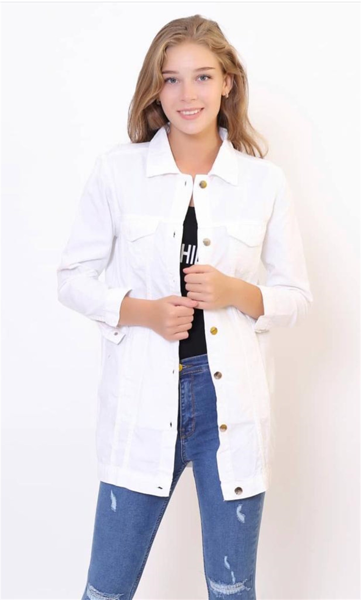 Bayan uzun ceket yeni model
