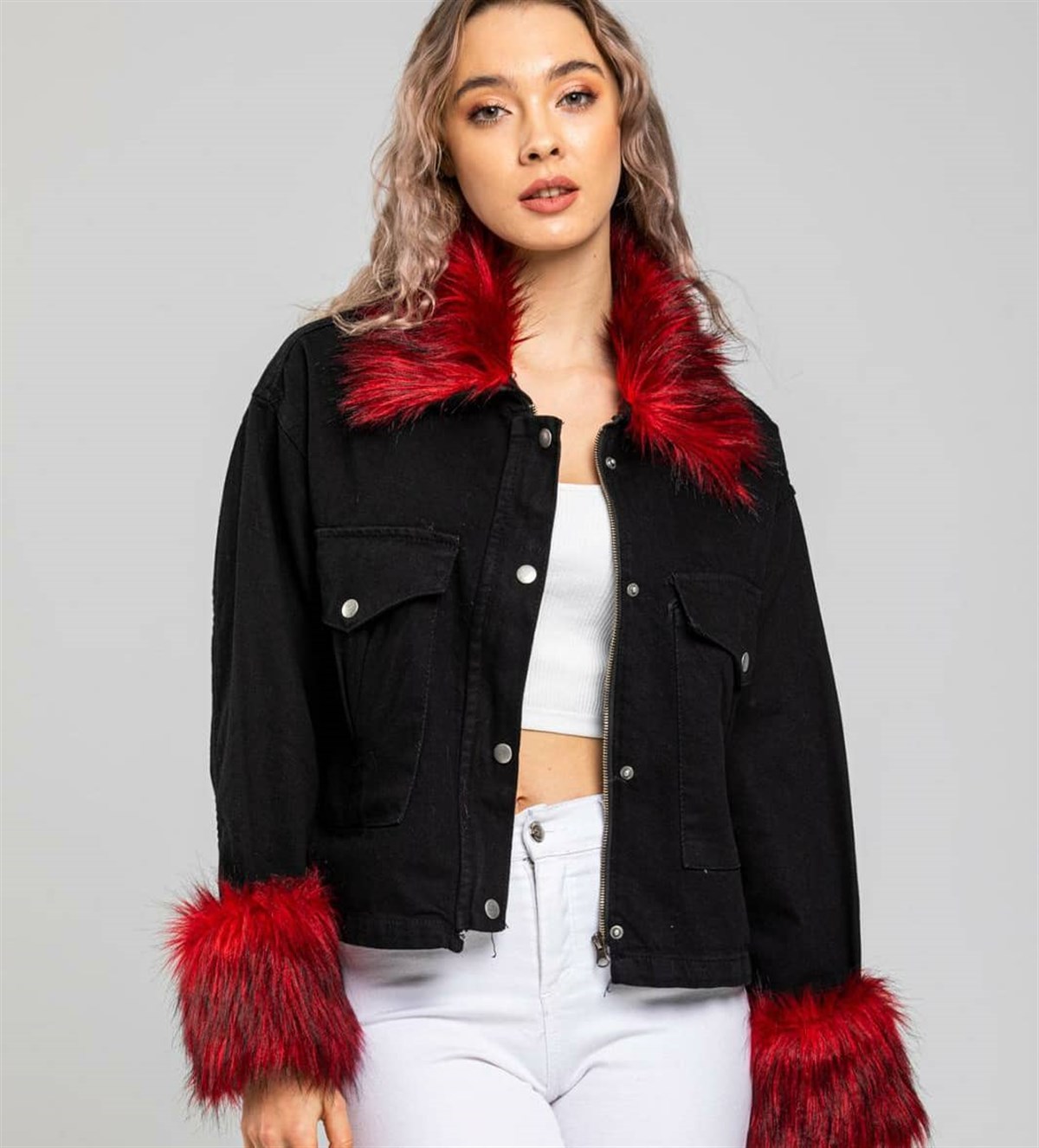 Bayan yeni model  kot ceket 0116621