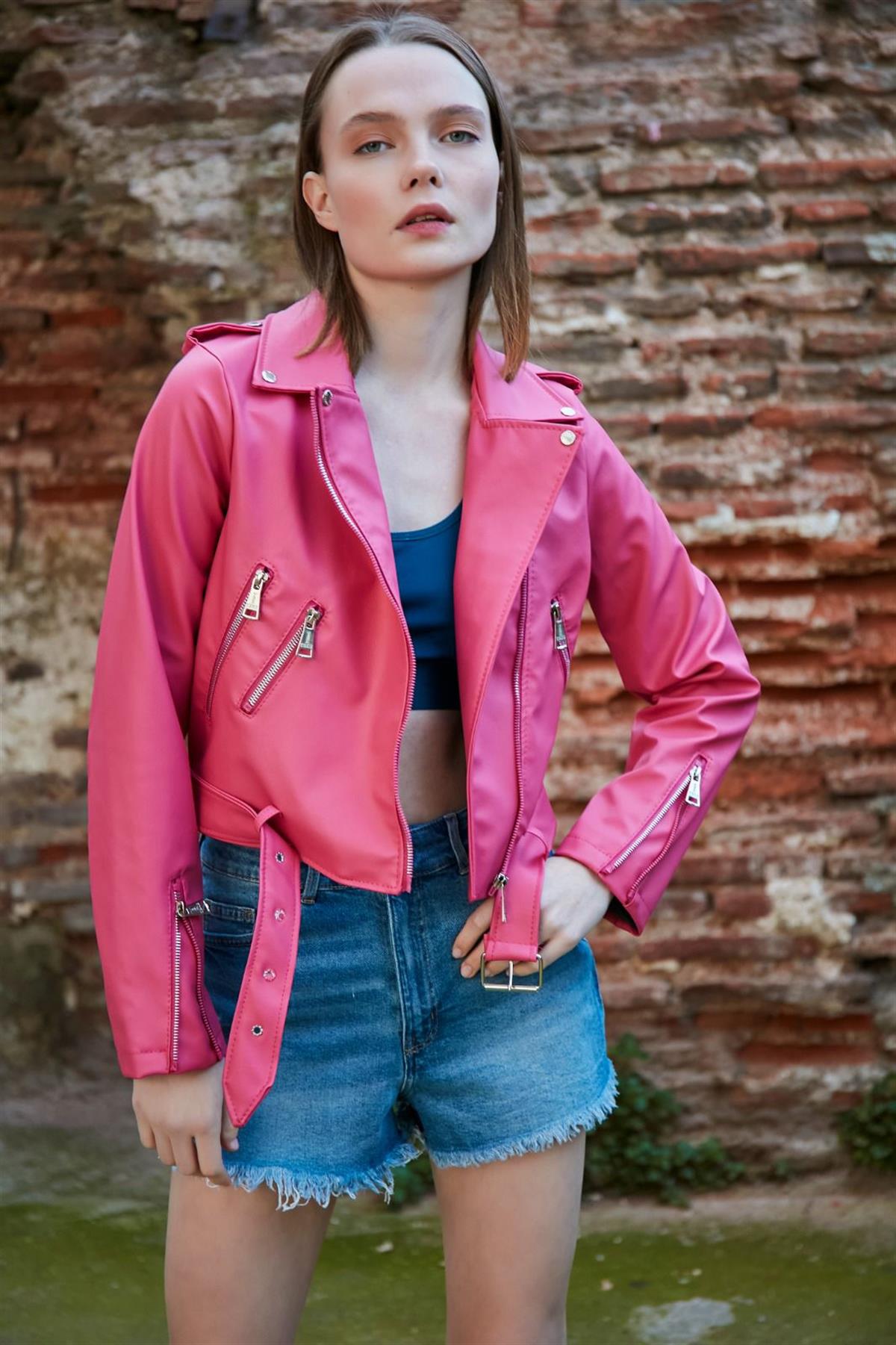 Bayan yeni model Deri Ceket 867622