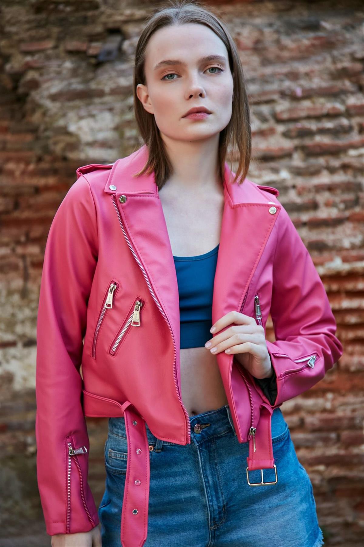 Bayan yeni model Deri Ceket 867622