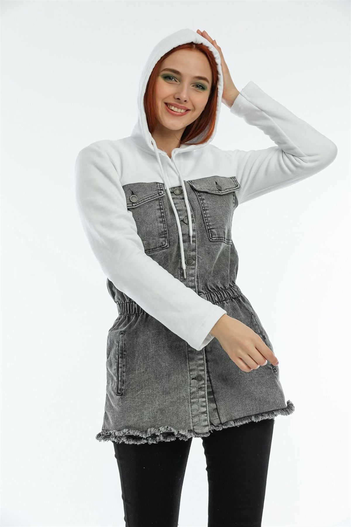 Bayan Yeni Model Kot Ceket 0398446