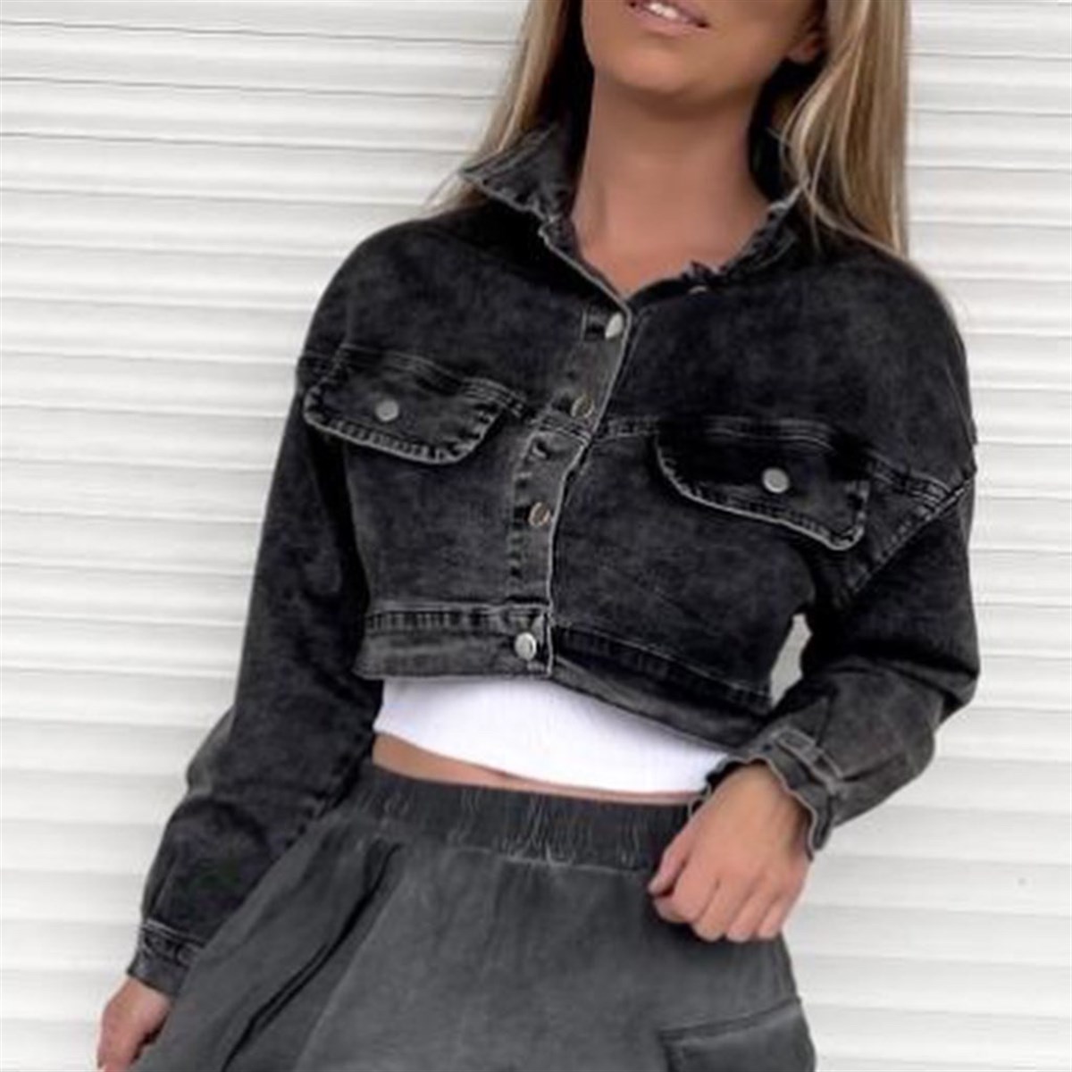 Bayan yeni model Kot Ceket 24454