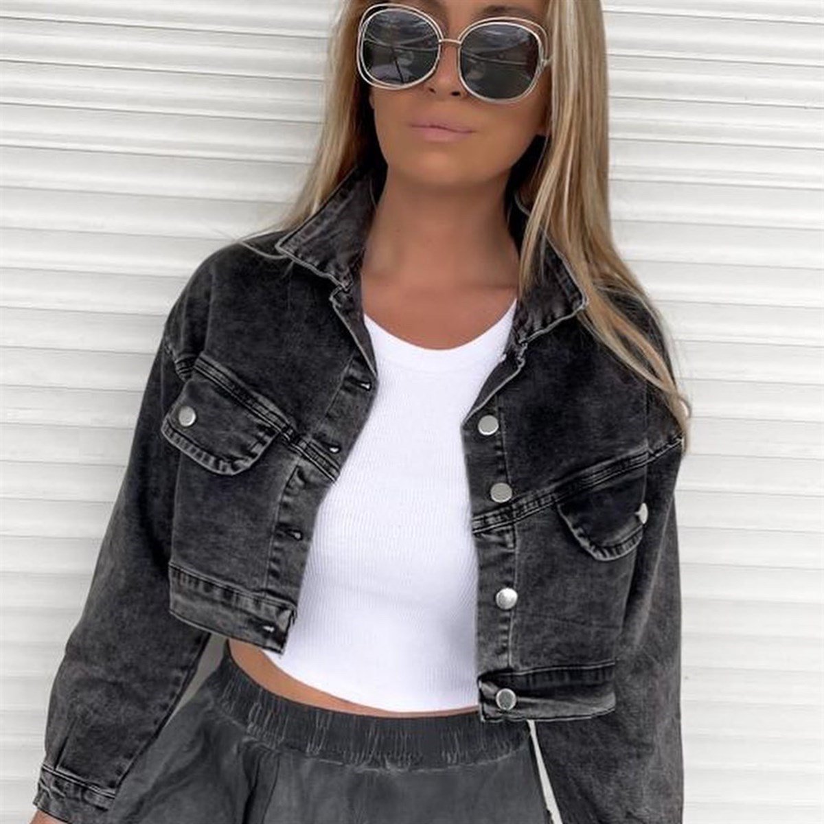 Bayan yeni model Kot Ceket 24454