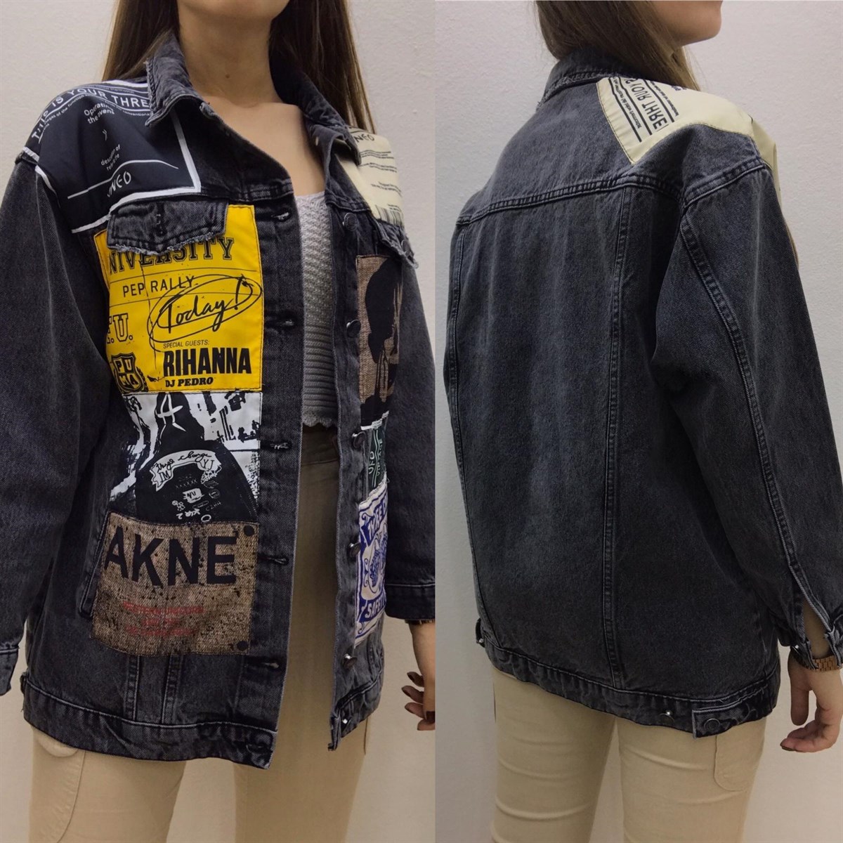 Bayan yeni model kot ceket 2514111