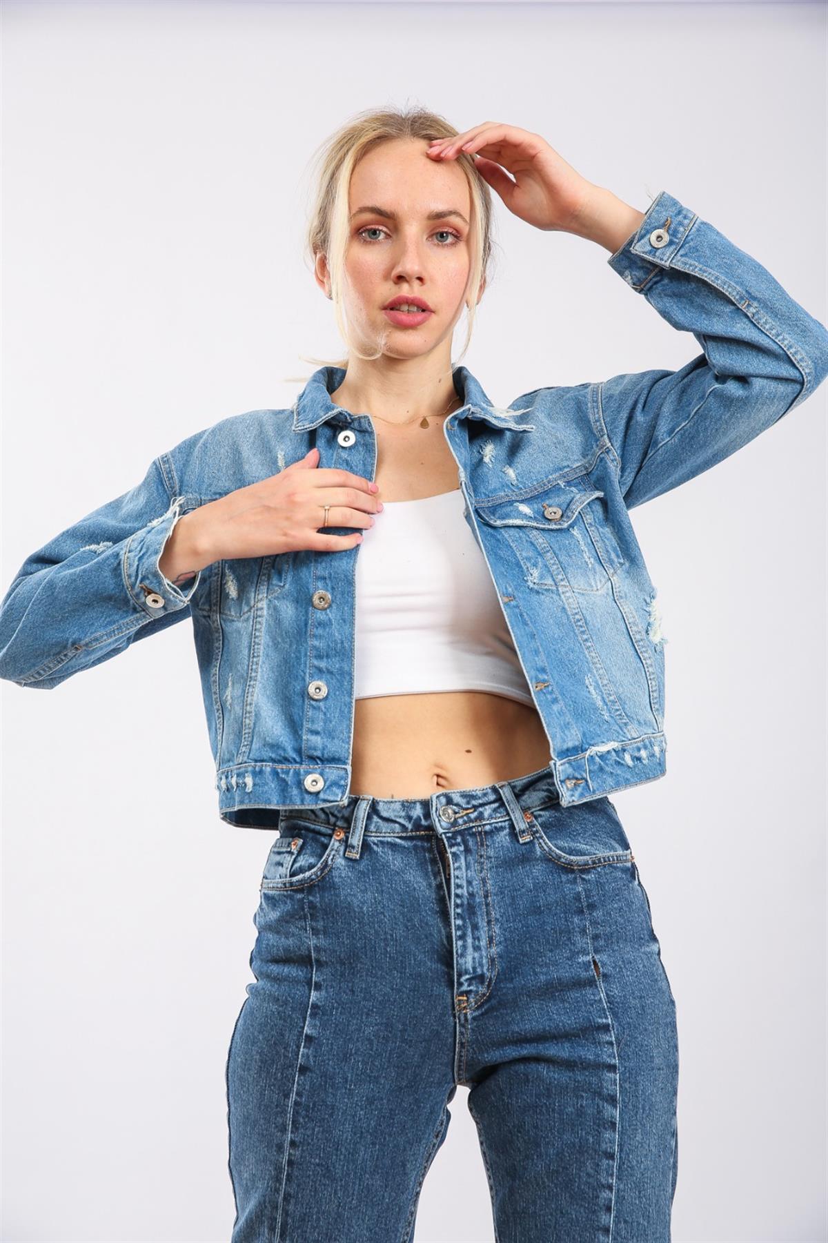 Bayan yeni model Kot Ceket 27884