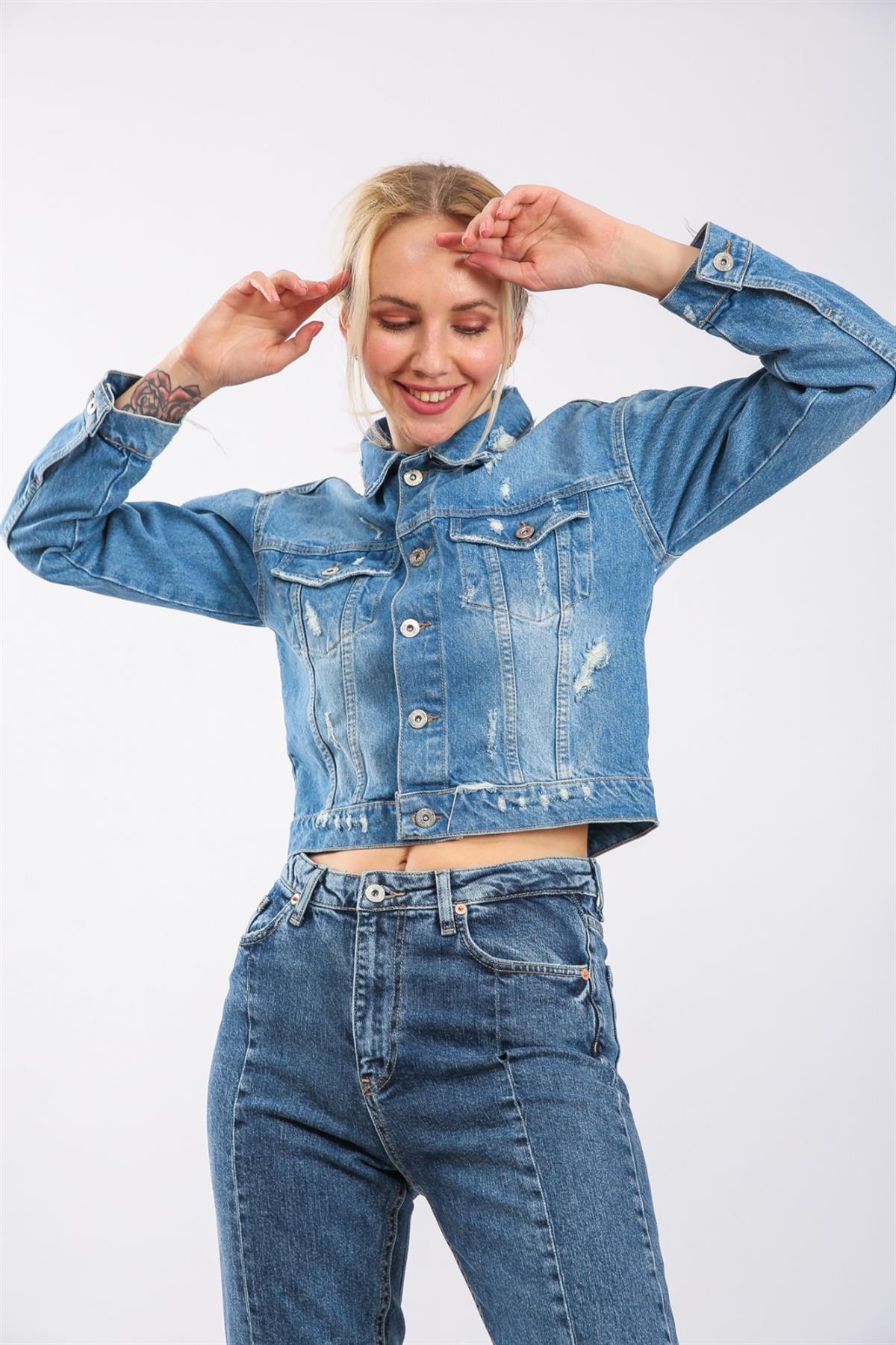 Bayan yeni model Kot Ceket 27884