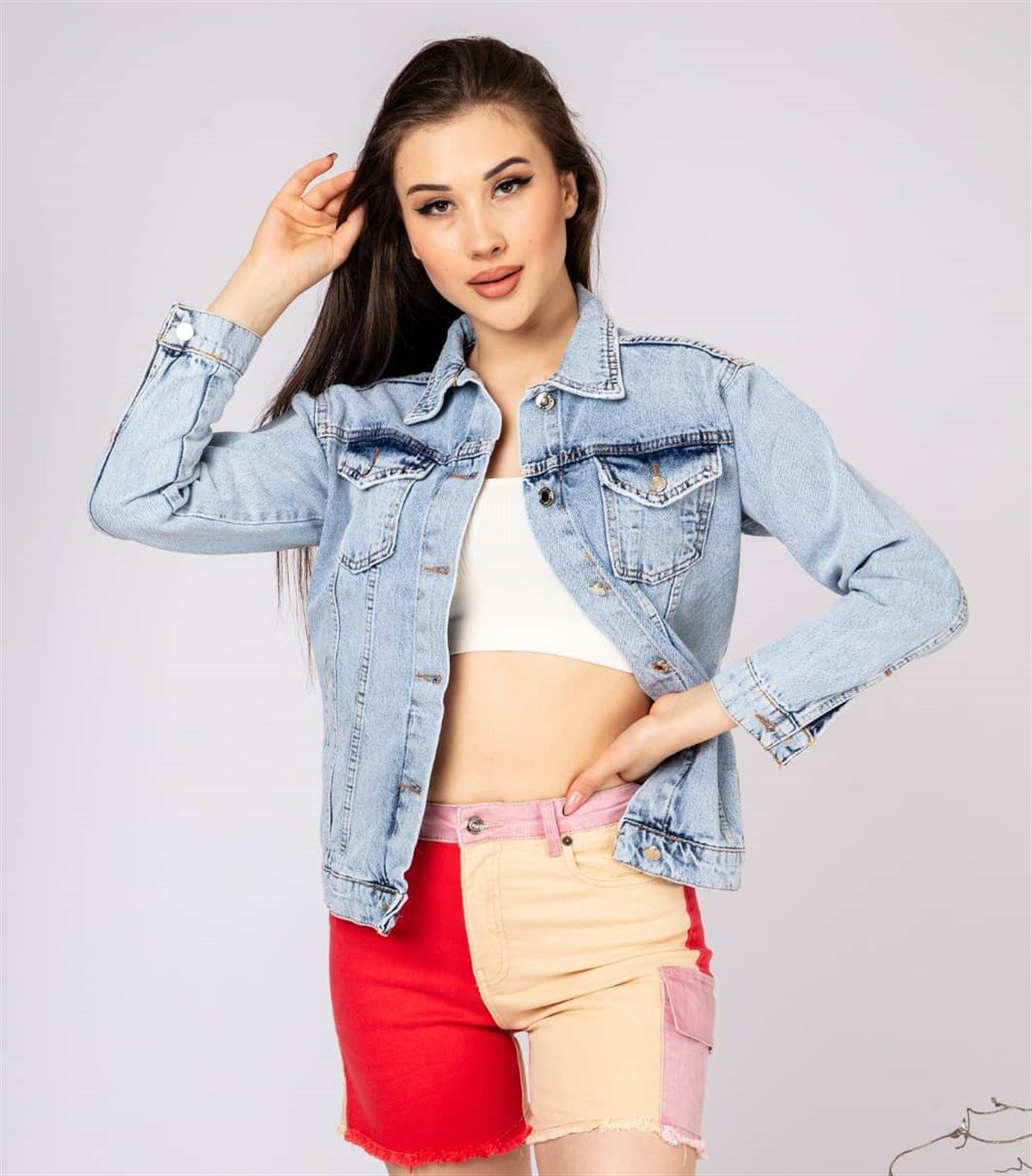 Bayan Yeni Model Kot Ceket 5658766