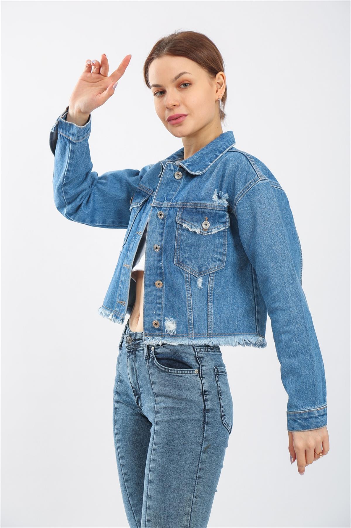 Bayan yeni model Kot Ceket 60994