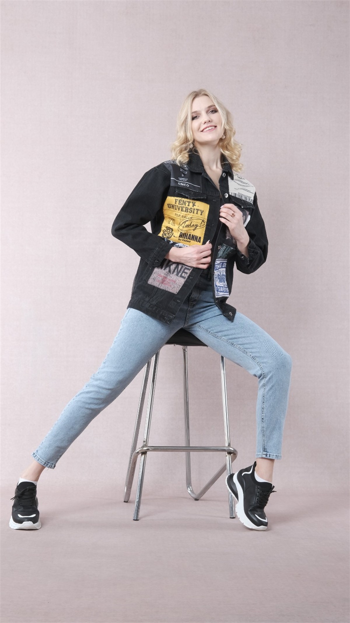 Bayan yeni model kot ceket 64467