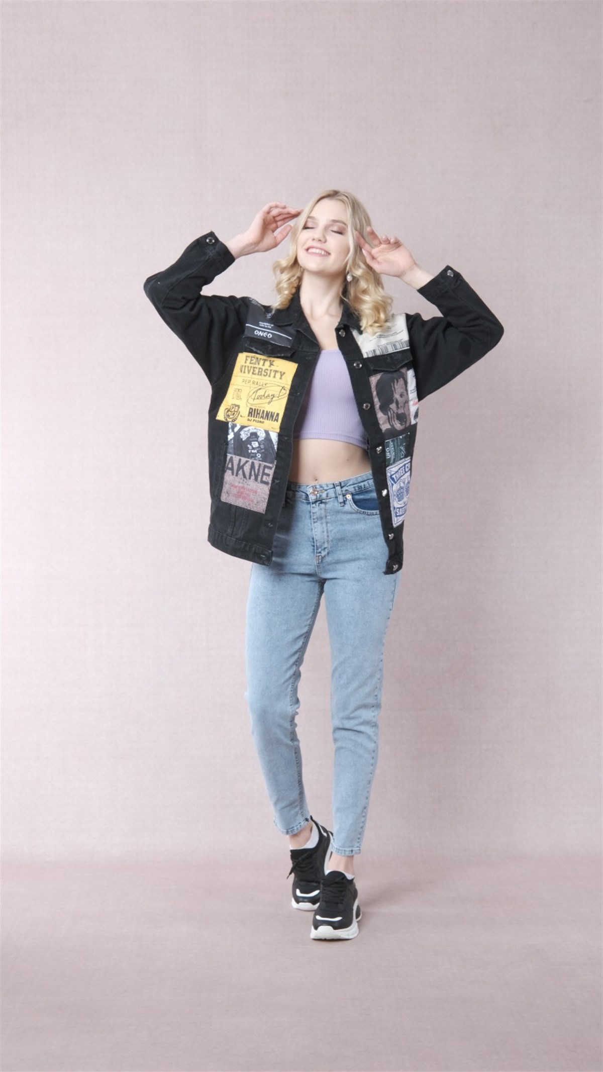 Bayan yeni model kot ceket 64467