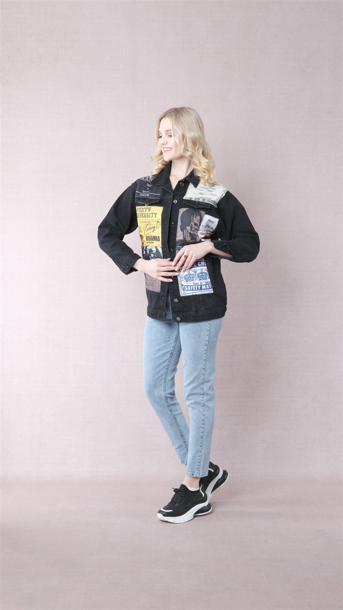 Bayan yeni model kot ceket 64467