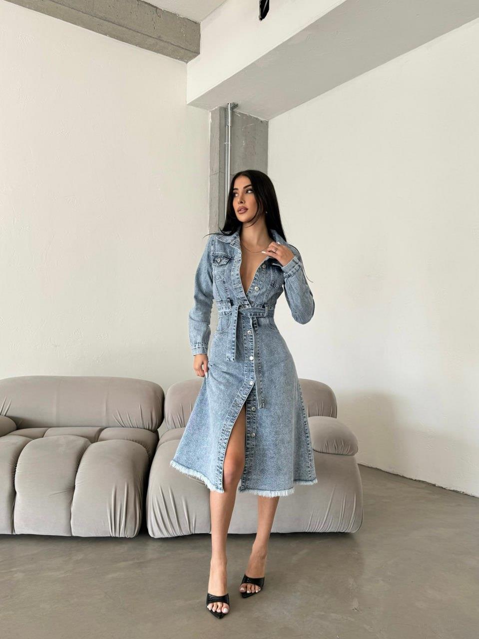 Bayan Yeni model Kot Elbise 9422