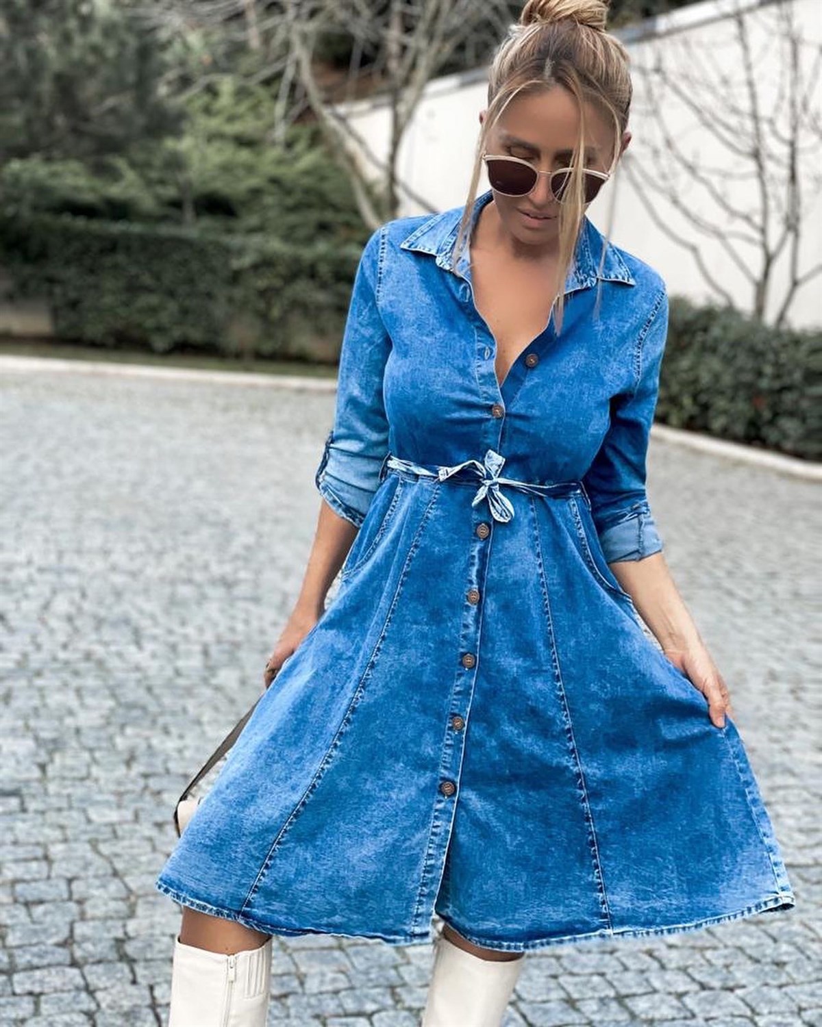 Bayan Yeni Model Kot Elbise 94456