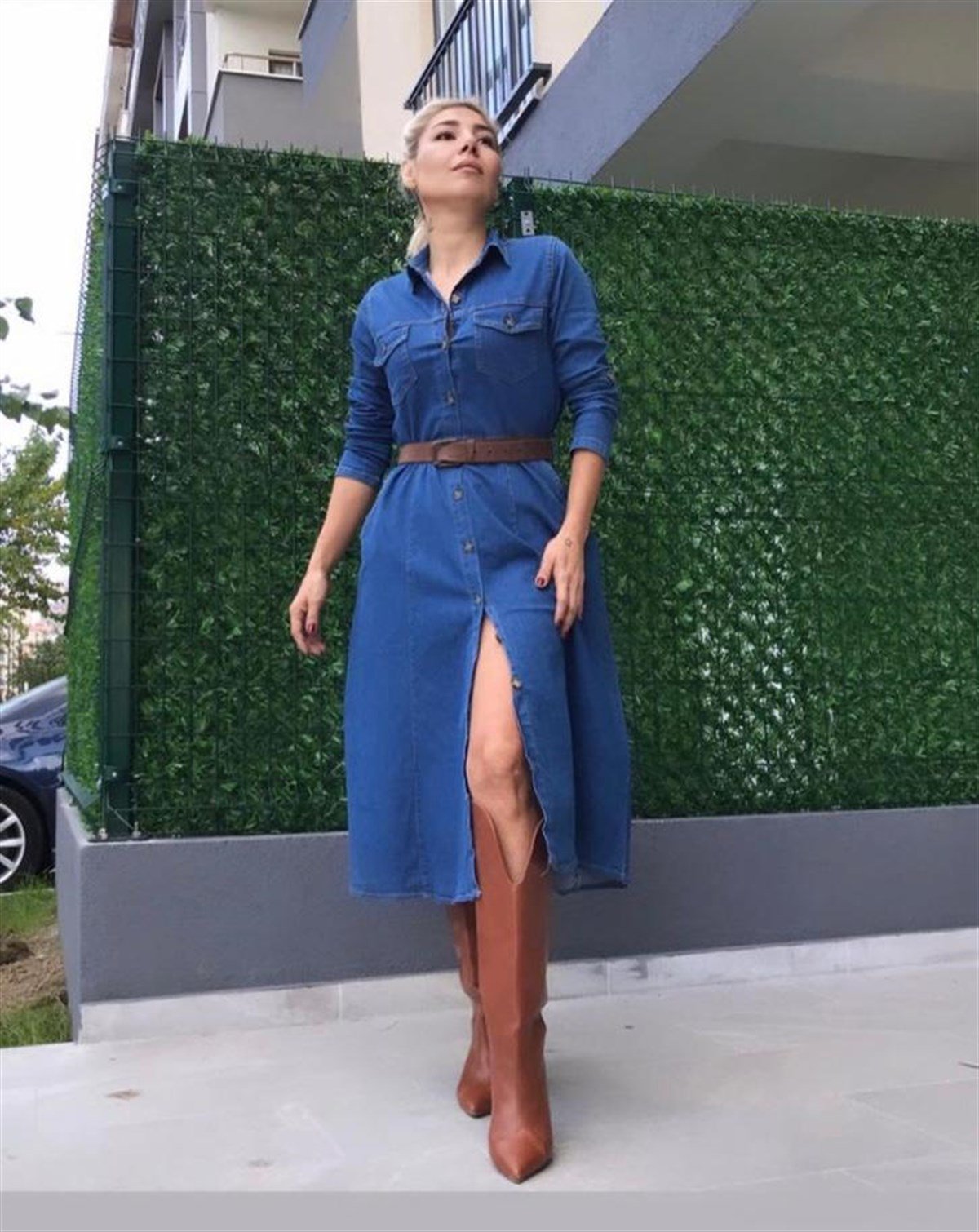 Bayan Yeni Model Kot Elbise 9944