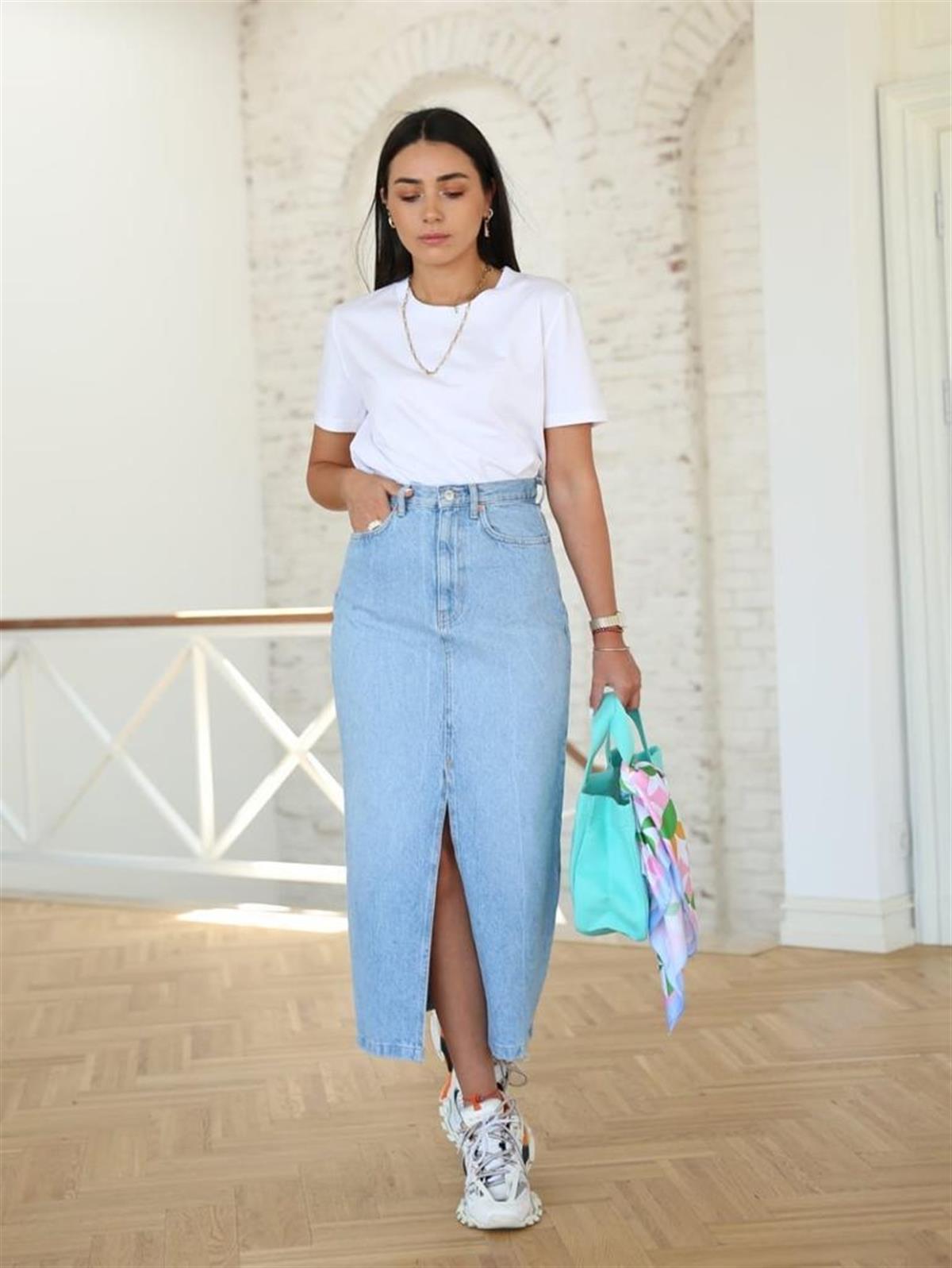 Bayan yeni model Kot Etek 799711